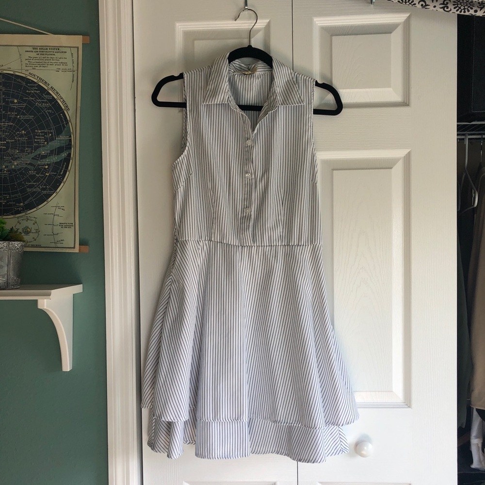 Stripped Button Down Dress